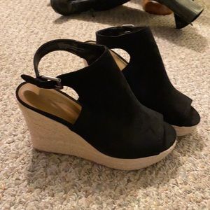 Universal Thread black Espadrille wedges 8.5 W